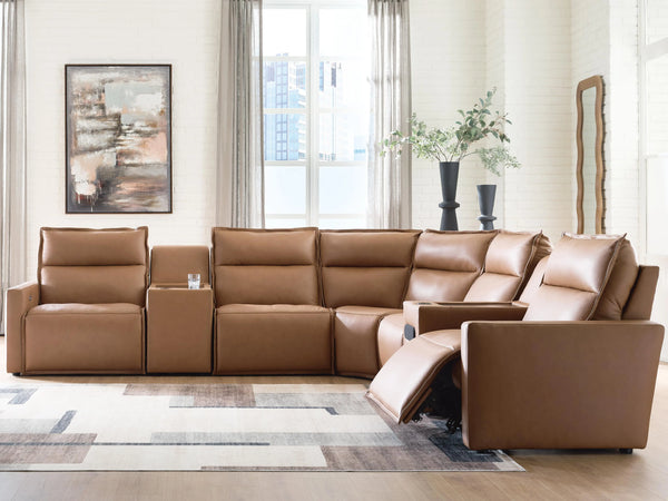 Arrington 7-Piece Power Reclining Sectional with Audio Console