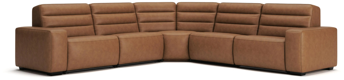 Modero 5-Piece Power Reclining Sectional - Toffee