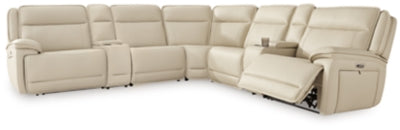 Sofá seccional reclinable Double Deal de 7 piezas con 2 consolas