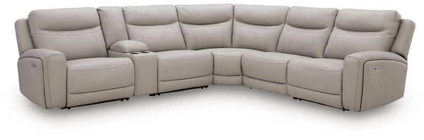 Gravier 6-Piece Power Reclining Sectional with Storage Console