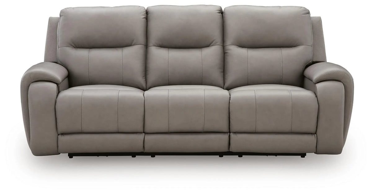 Trendsetter Power Reclining Sofa with Audio Seating - Ash