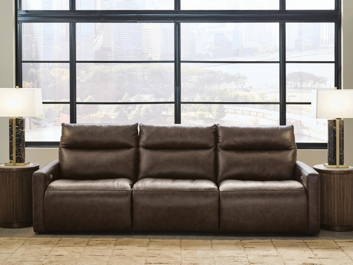 ModZ 3-Piece Power Sectional Reclining Sofa - Chocolate