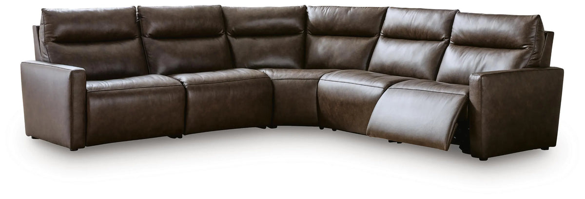 ModZ 5-Piece Power Reclining Sectional - Chocolate