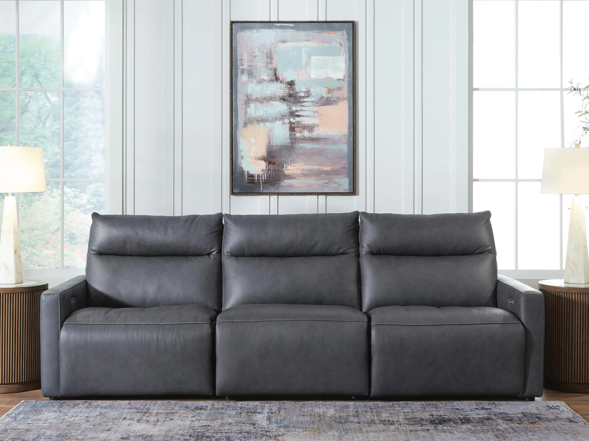 ModZ 3-Piece Power Sectional Reclining Sofa - Blue