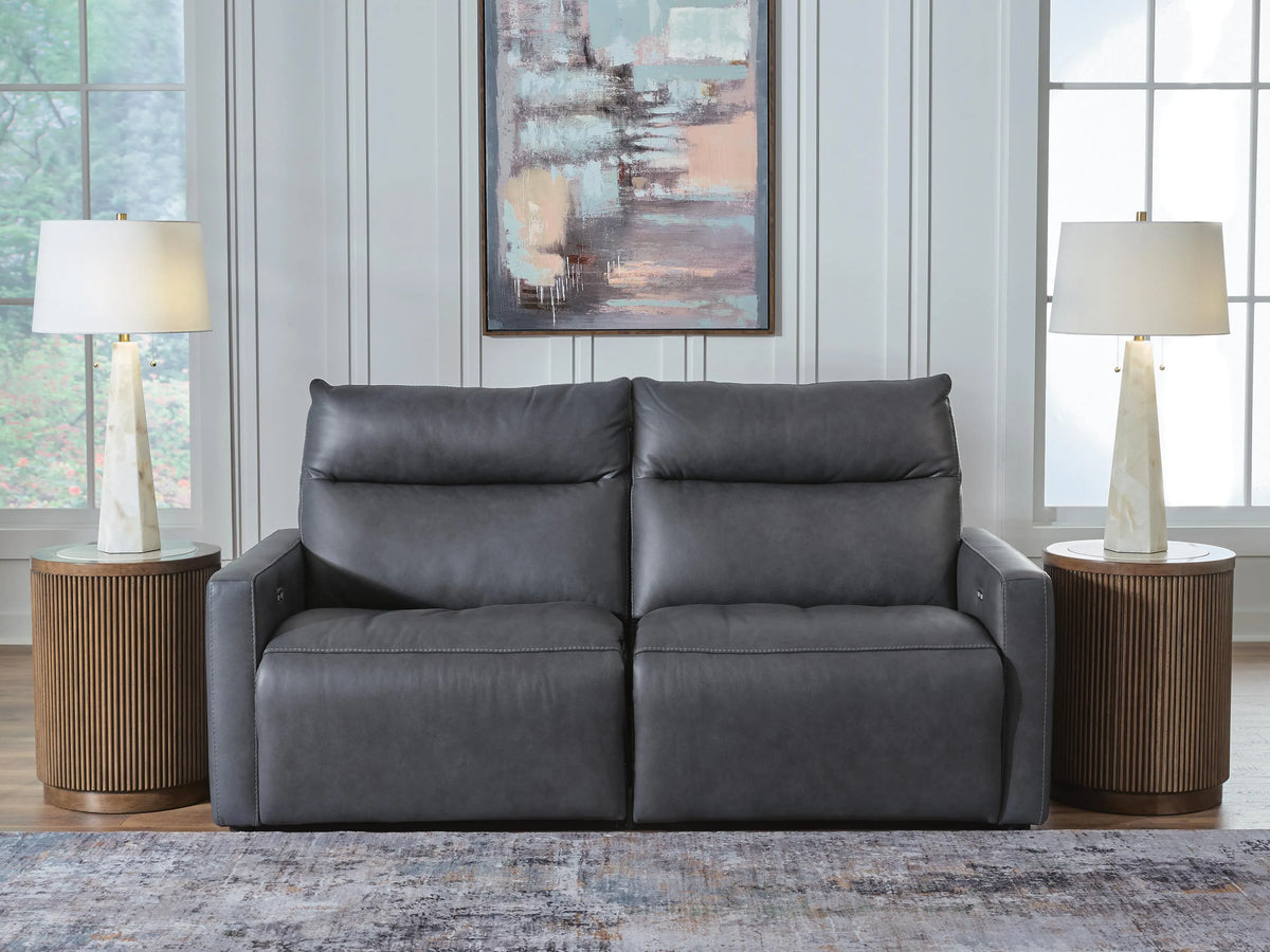 ModZ 2-Piece Power Reclining Sectional Loveseat - Blue