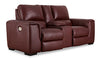 Loveseat eléctrico reclinable Alessandro con consola