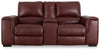 Loveseat eléctrico reclinable Alessandro con consola