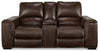 Loveseat eléctrico reclinable Alessandro con consola