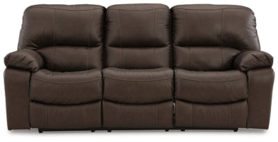 Leesworth Power Reclining Sofa - Dark Brown