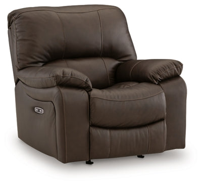 Leesworth Power Recliner - Dark Brown