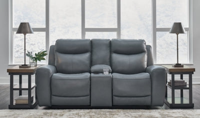 Loveseat reclinable eléctrico Mindanao con consola