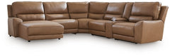 Seccional reclinable eléctrico Silverbrooke de 6 piezas con chaise longue