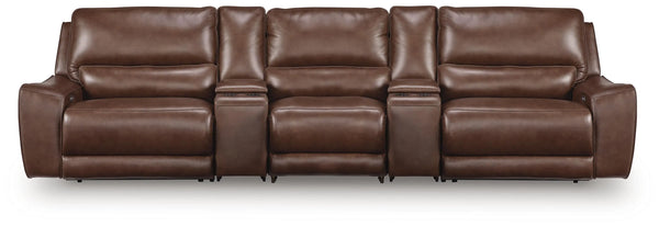 Silverbrooke 5-Piece Reclining Sectional with Storage Consoles