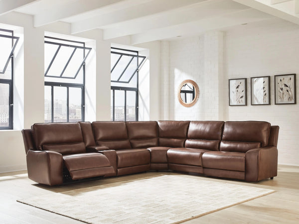 Silverbrooke 6-Piece Reclining Sectional with Storage Console