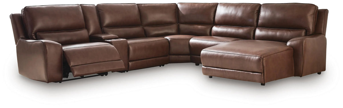 Silverbrooke 6-Piece Power Reclining Sectional with Chaise - Canyon