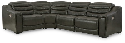 Center Line 4-Piece Power Reclining Sectional - Dark Gray
