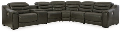 Center Line 6-Piece Power Reclining Sectional - Dark Gray