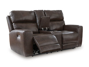Loveseat eléctrico reclinable con consola Beadel
