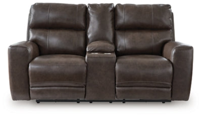 Loveseat eléctrico reclinable con consola Beadel