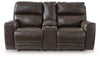Loveseat eléctrico reclinable con consola Beadel