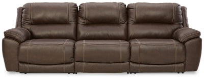 Dunleith 3-Piece Power Reclining Sofa - Chocolate