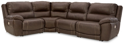 Dunleith 4-Piece Power Reclining Sectional - Chocolate