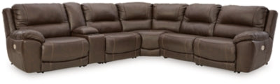 Dunleith 6-Piece Power Reclining Sectional - Chocolate