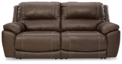 Dunleith 2-Piece Power Reclining Sectional Loveseat - Chocolate