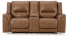 Loveseat eléctrico reclinable Trasimeno con consola