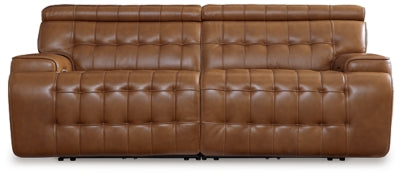 Temmpton 2-Piece Power Reclining Sectional Loveseat - Chocolate