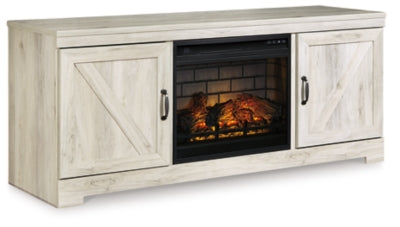 Bellaby 63" TV Stand with Electric Fireplace - Whitewash