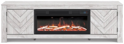 Mueble para TV Cayboni de 71" con chimenea eléctrica