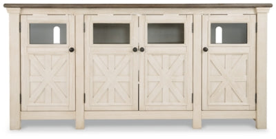 Soporte para TV Bolanburg de 74" - Blanco/Gris desgastado