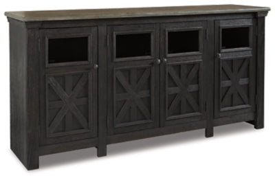 Tyler Creek 74" TV Stand - Black/Gray
