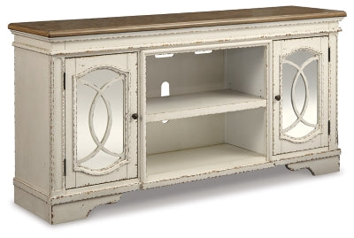 Realyn 74" TV Stand - Chipped White