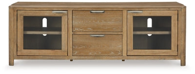 Rencott 80" TV Stand - Light Brown