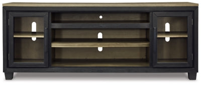 Foyland 83" TV Stand - Black/Brown